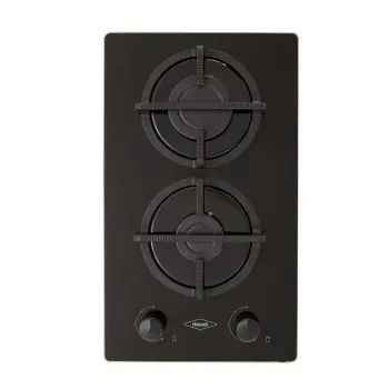 Estufa de Empotrar Haceb 2 Puestos 30 cm Gas Propano Cristal Negra_1